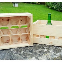 Caja sidra de madera 12 botellas