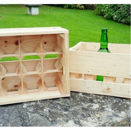 Caja sidra de madera 12 botellas Caja sidra de madera 12 botellas