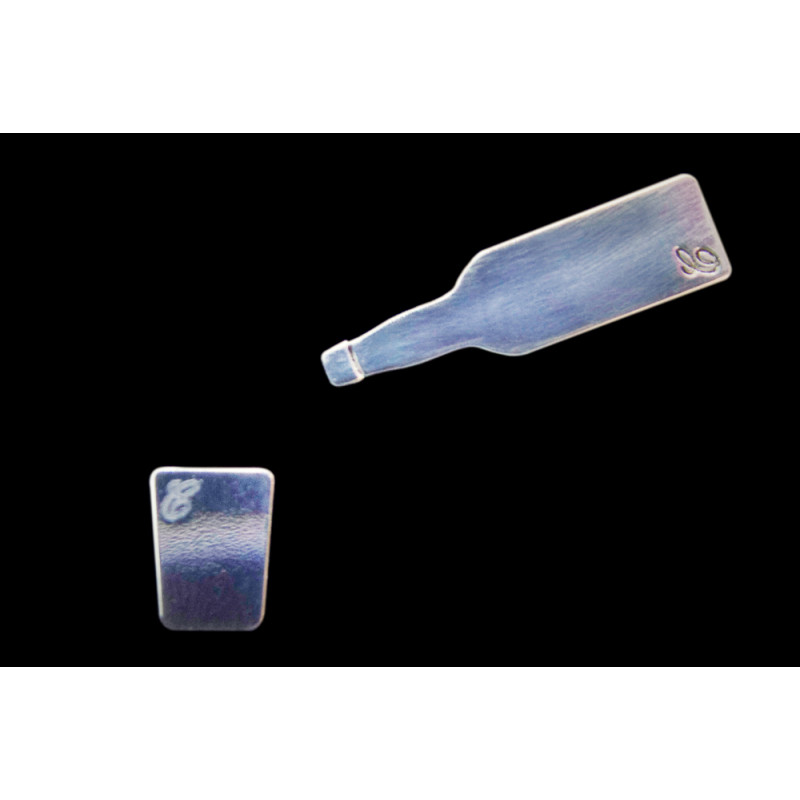 pendientes botella y vaso