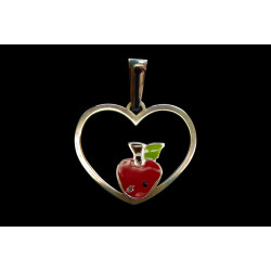 Colgante corazonín manzana colorada