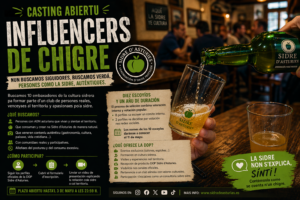 La DOP Sidre d'Asturies apuesta polos influencers 'de verdá', xuncíos a la realidá sidrera asturiana