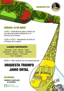 El sábadu 16 de mayu, en L'Entregu, los sidreros/es tenemos una cita