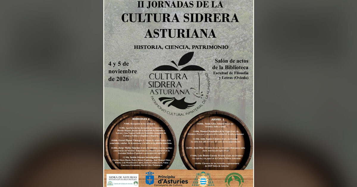 Las II Jornadas de Cultura Sidrera Asturiana llegan a Oviedo